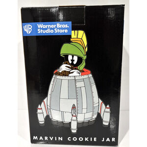 Vintage Marvin The Martian Spaceship Cookie Jar Looney Tunes WB Studio Store NIB